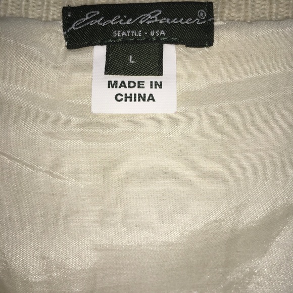 Eddie Bauer Beaded Wool Cardigan Silk Lined Misses size L - Picture 6 of 8